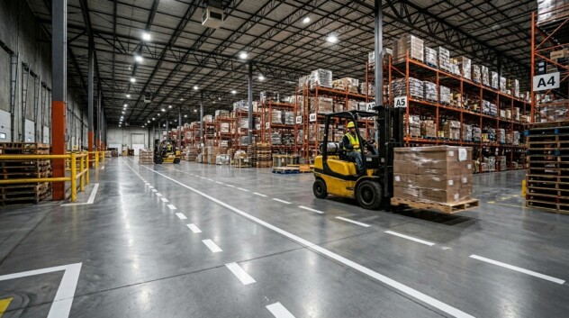 smooth warehouse concrete floor