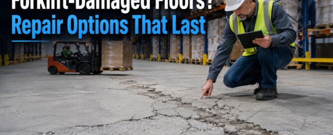 Forklift-Damaged Concrete Floors: Repair Options for Warehouses Forklift-Damaged Concrete Floors