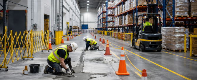 Low-Downtime Concrete Floor Repair for Active Warehouses in NJ Low-Downtime Concrete Floor Repair for Active Warehouses in NJ