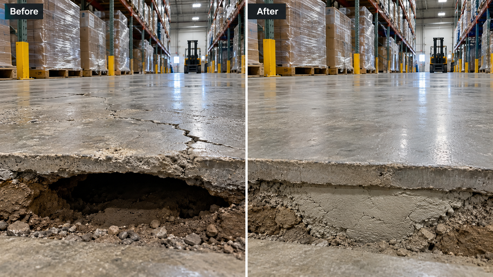 What a Hollow-Sounding Warehouse concrete floor means and how to fix it